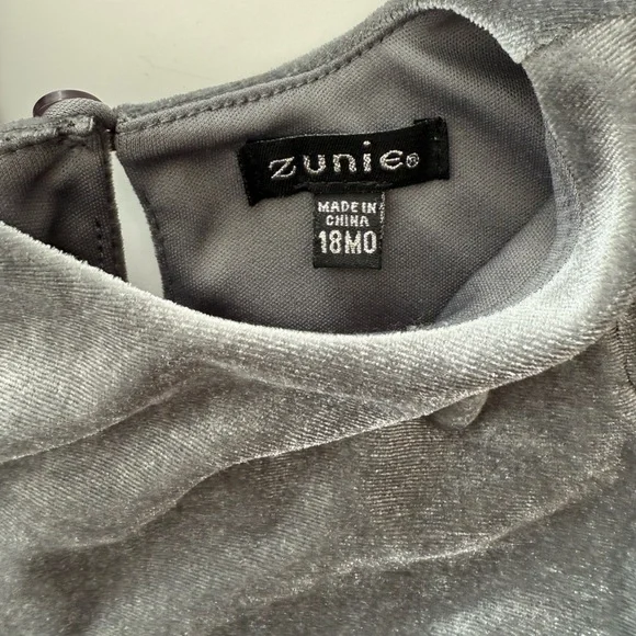 Zunie 18M Gray and Gold Star Tulle Dress - Picture 4 of 4